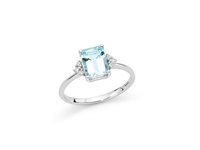 Anello Miluna Donna Acquamarina in Oro Acquamarina LID3766